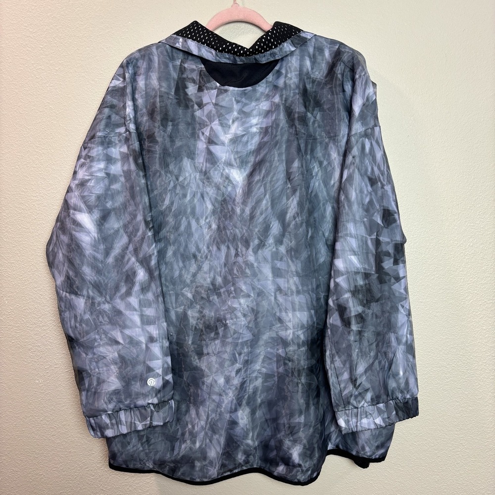 Champion Holographic Windbreaker Jacket Side Zip Vents‎ Funnel Neck Pockets 2XL - Picture 9 of 14